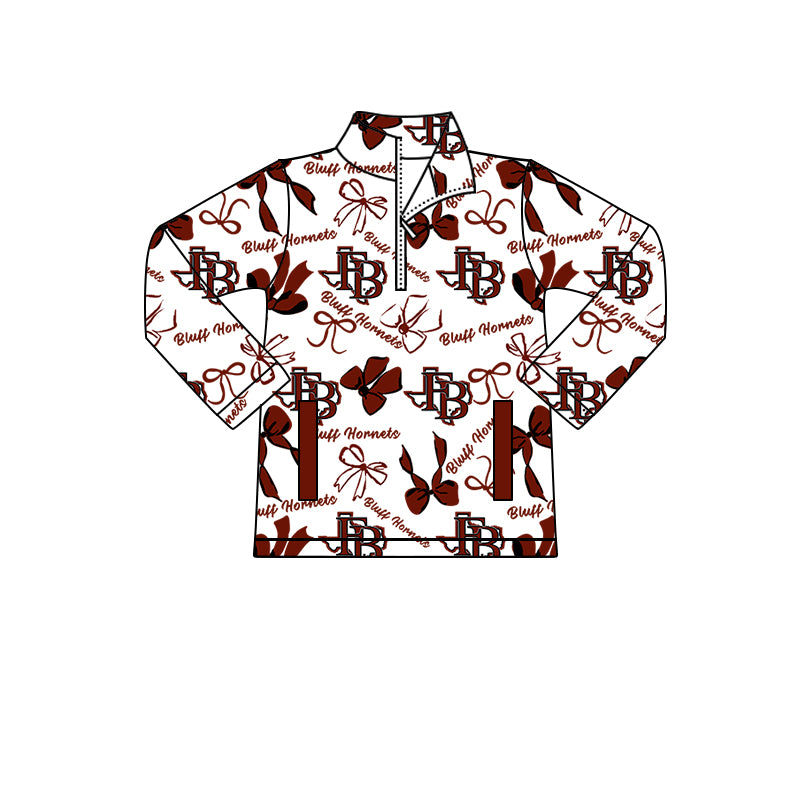 Custom moq 5 mix size milk silk summer teams baby girls clothes bow brick red hooded long sleeve pants sets and dress and top and hooded top and pant-25.8.13