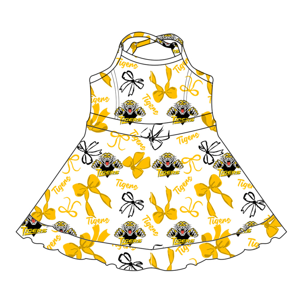 Custom moq 5 mix size milk silk summer teams baby girls clothes bow yellow hooded long sleeve pants sets and skirts sets and dress 1 and dress 2 and top-25.8.4