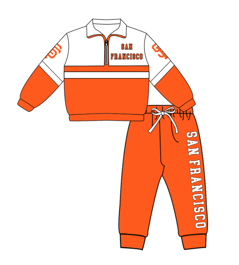 Custom moq 5 mix size yoga orange long-sleeved and trouser-length yoga outfit with zipper
