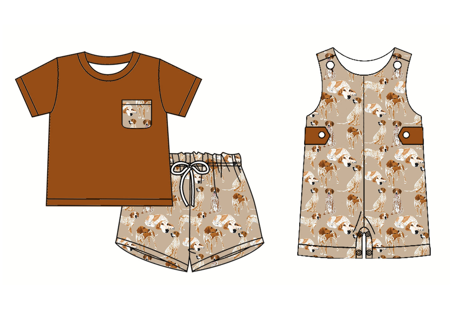3.6 custom each style moq 5eta 4-6week Sibling Sister puppy baby girl short sleeve shorts sets and romper match design