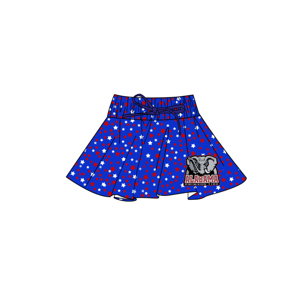 Custom summer teams baby girls clothes team blue hooded long sleeve tops and dress and skirts and shorts 1 and shorts 2-25.5.8