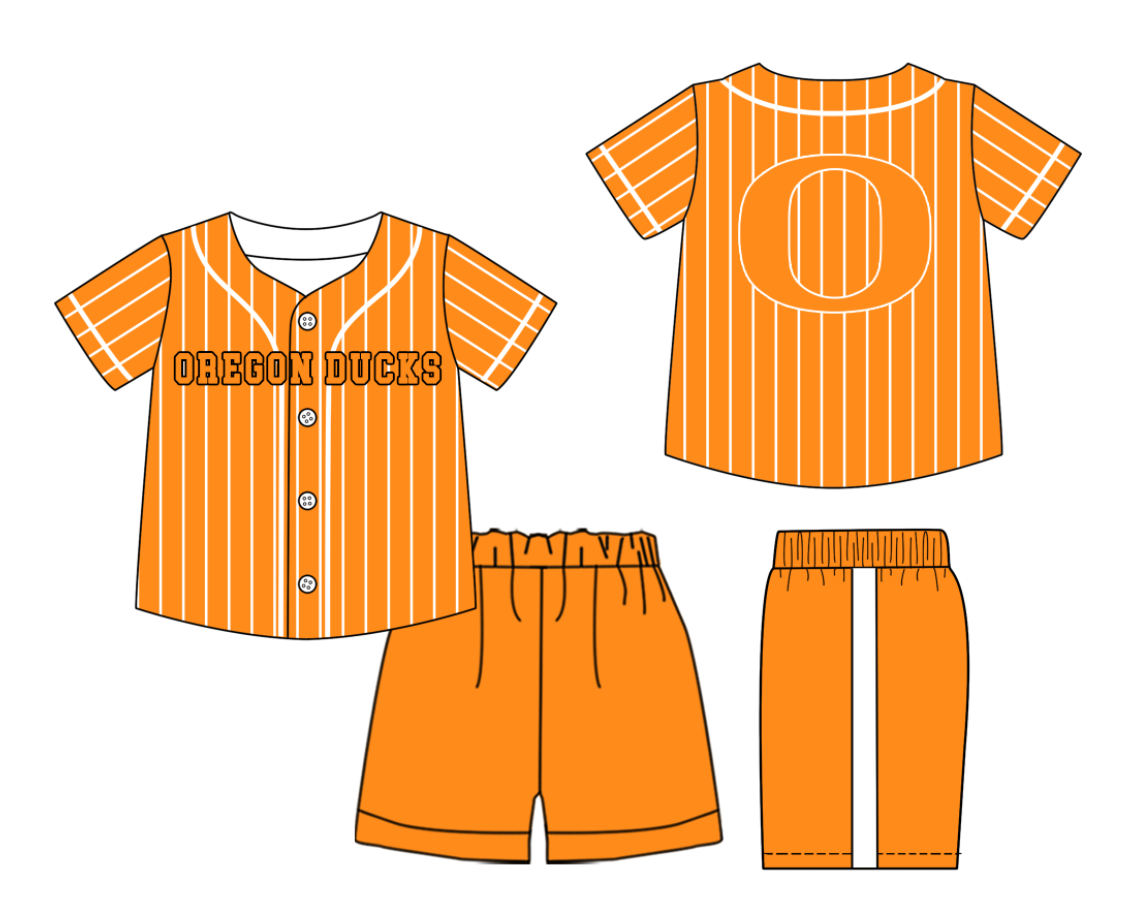 Custom moq 3 or 5 mix size milk silk summer teams baby boy clothes orange short sleeve shorts sets-26.1.21