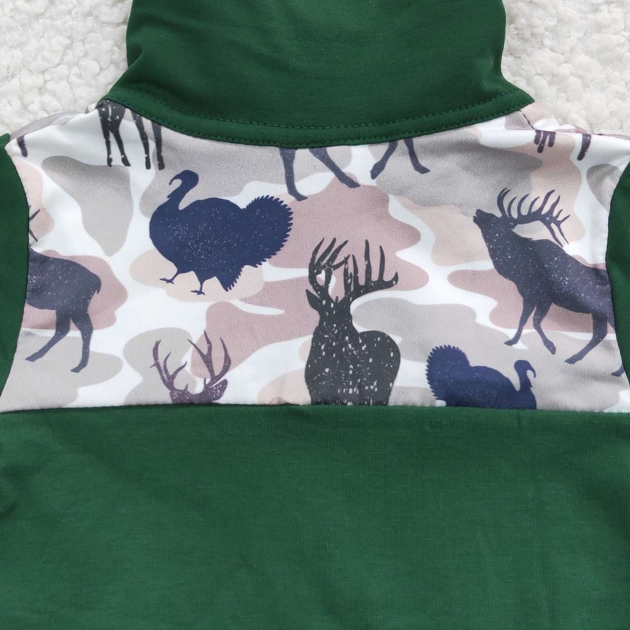 RTS NO MOQ(In Stock) Boys Camo Fawn Green Long Sleeve Top