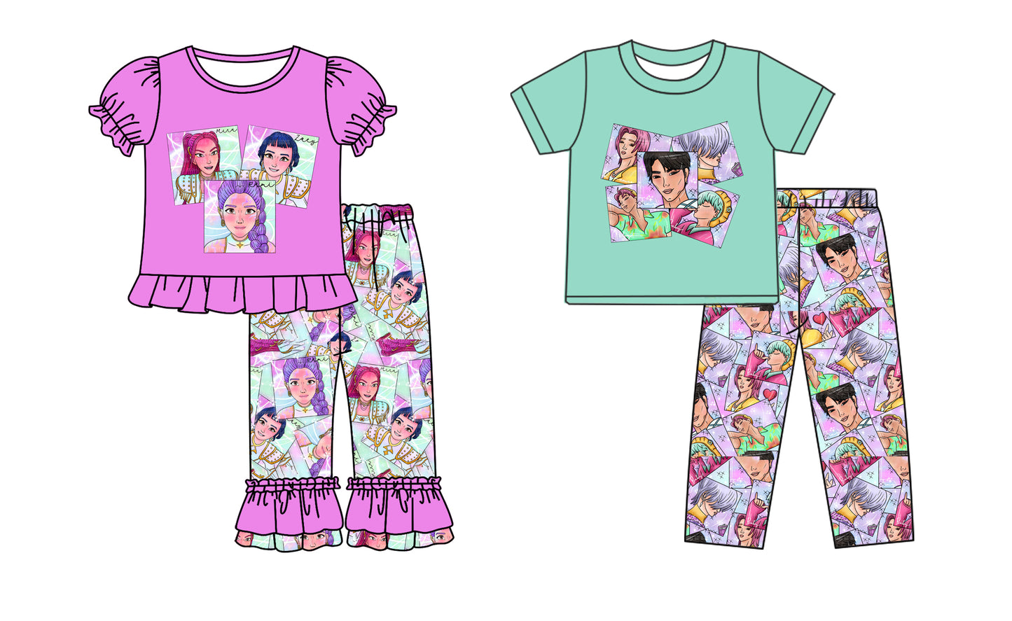 25.11.8 custom each style moq 5 eta 6-8week Sibling Sisters baby boy short sleeve pants sets 2 match family design