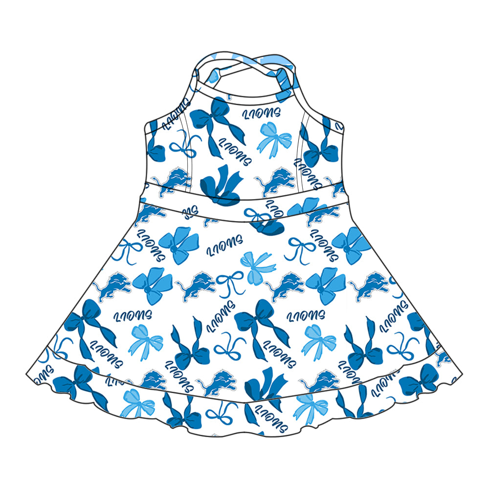Custom moq 5 mix sizes summer teams baby girls clothes team sky blue short sleeve skirts shorts sets 1 and skirts sets 2 and and skirts sets 2 and dress 1 and dress 2 and dress 3 and dress 4-25.6.6