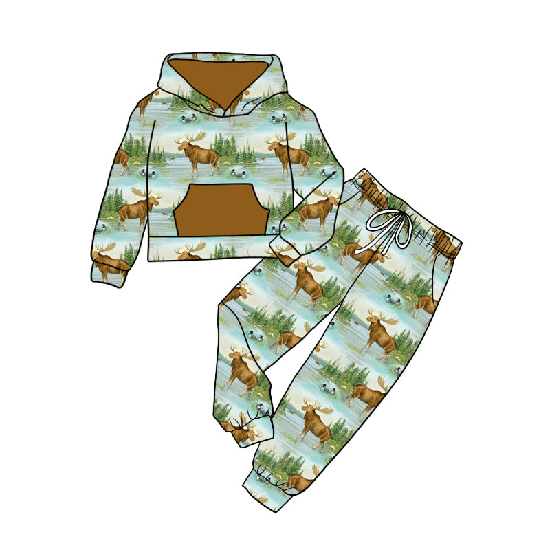 8.31 custom each style moq 5eta 4-6week baby girls clothes hooded long sleeve pants sets