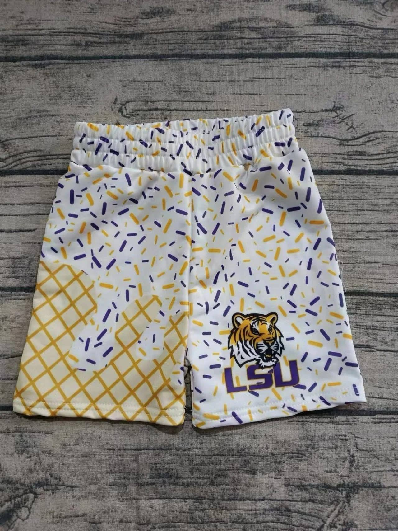 Custom moq 5 each style eta 6-7weeks baby girl clothes team drip shorts Ice cream summer shorts