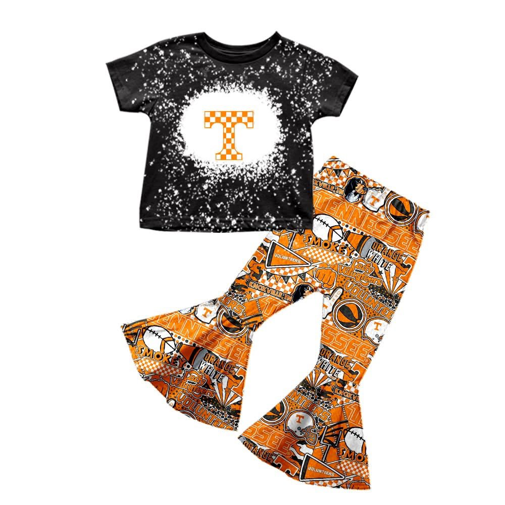 Custom moq 5 mix size milk silk eta 6-8weeks summer team black baby girls clothes team short sleeve pants sets-25.7.15