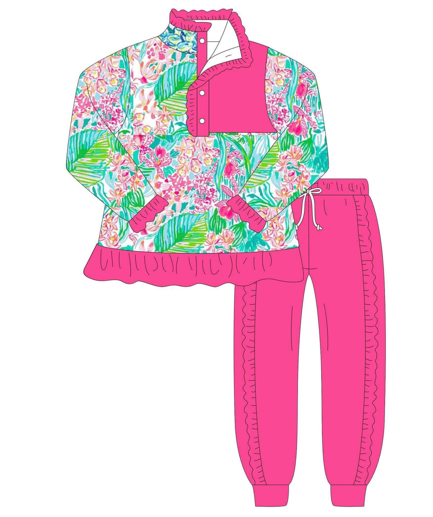 Custom moq 5 each style eta 6-7weeks baby girl clothes long sleeve sets