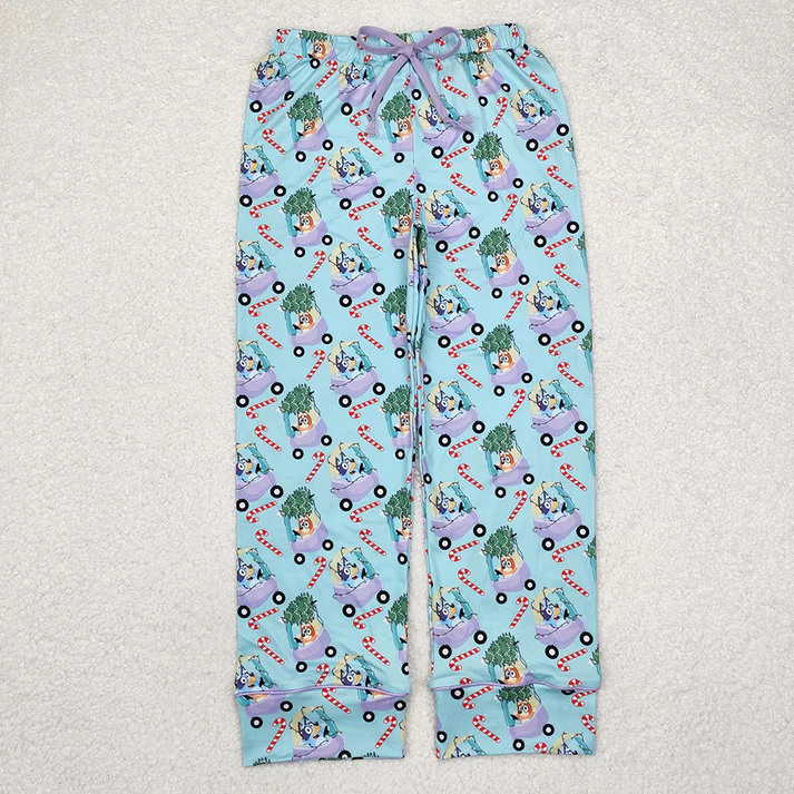 RTS NO MOQ Adult and Baby Girls Christmas Dogs Candy Pajamas Clothes Sets