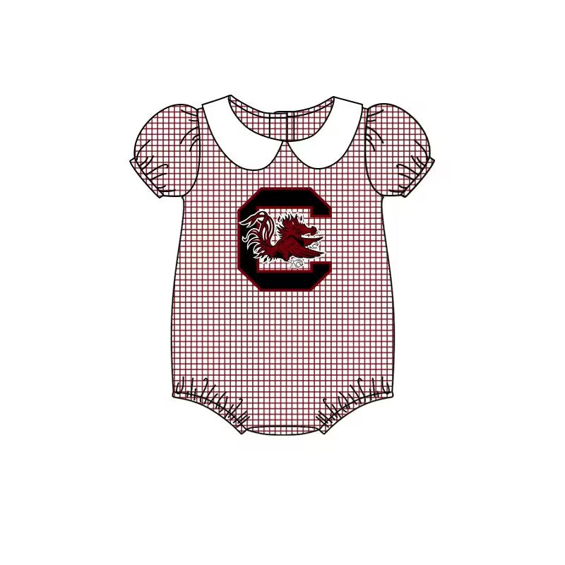 university of southcarolina baby clothes team short sleeve girls summer romper