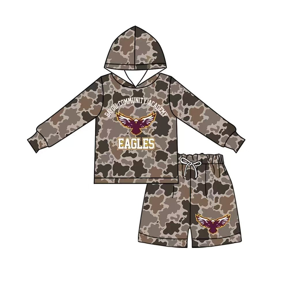 custom moq 5 mix size ASBU01 Brown camouflage set