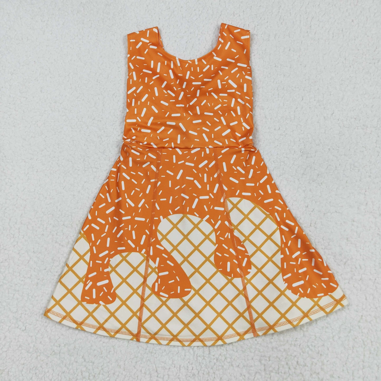 RTS NO MOQ Sibling baby girls clothes Game Day short-sleeved yoga top skirt set and dress