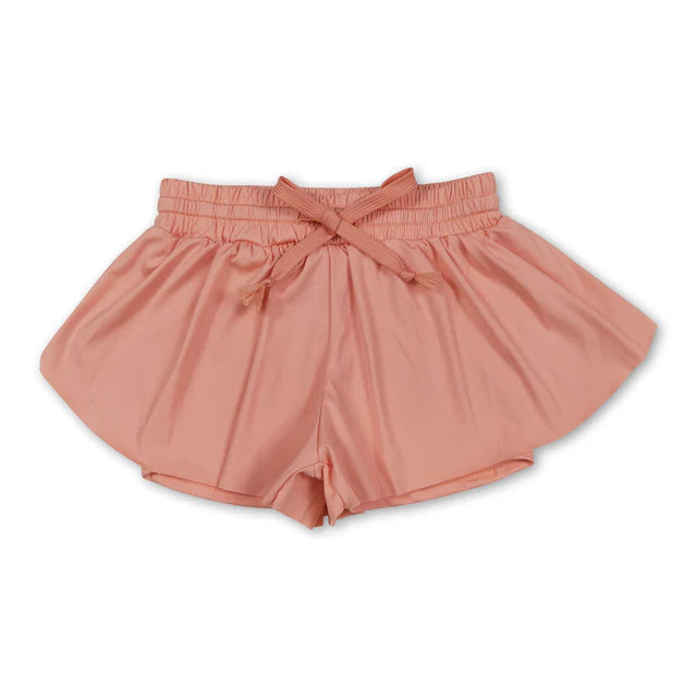 RTS NO MOQ Sibling Baby Girls Colorful Skort Yoga Shorts Bottoms