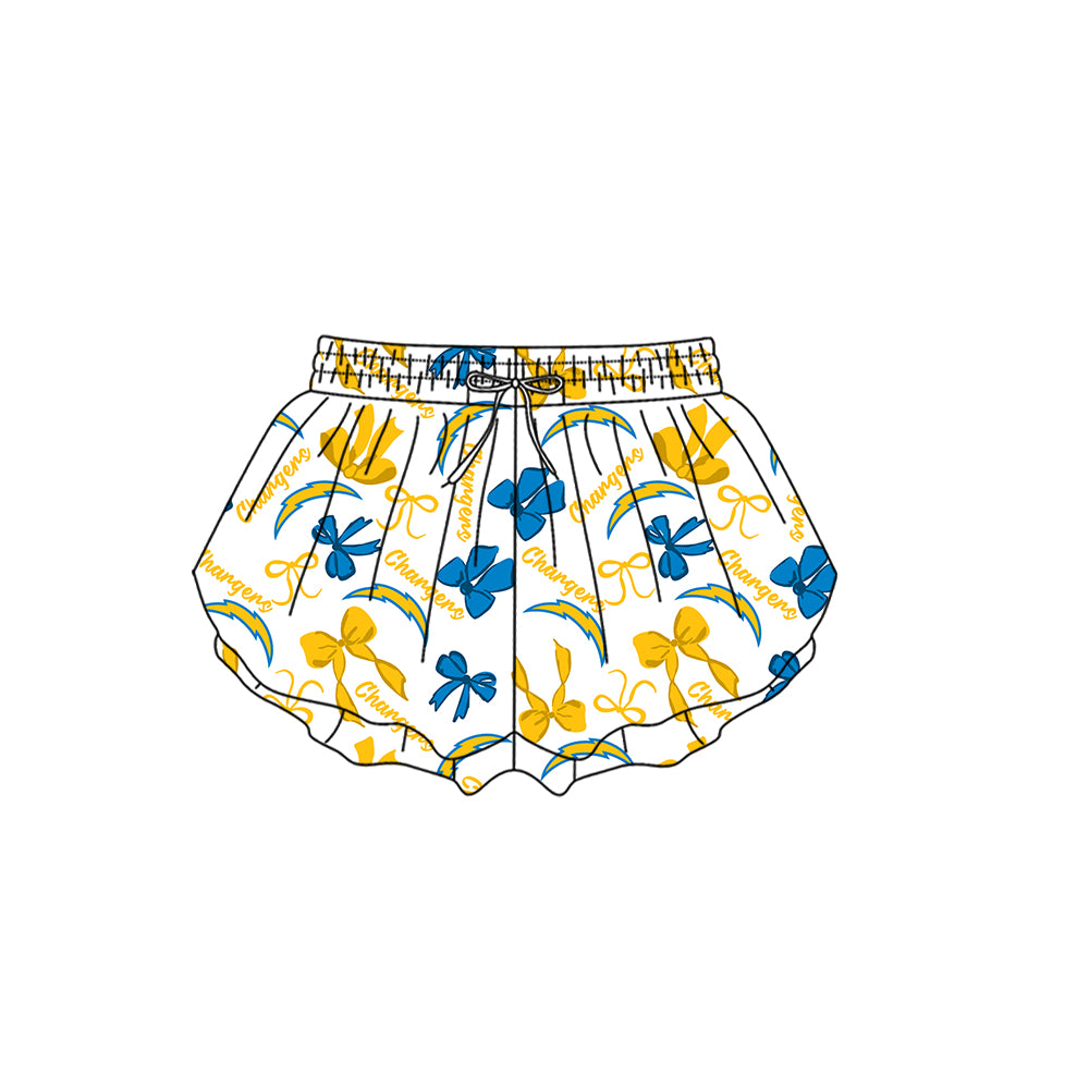 Custom moq 5 mix size milk silk summer teams Baby Girls Yellow Blue Bow Vest Top Skirt Shorts Sets Sleeveless Knee Length Dresses Yoga Shorts Yoga Active Outfit