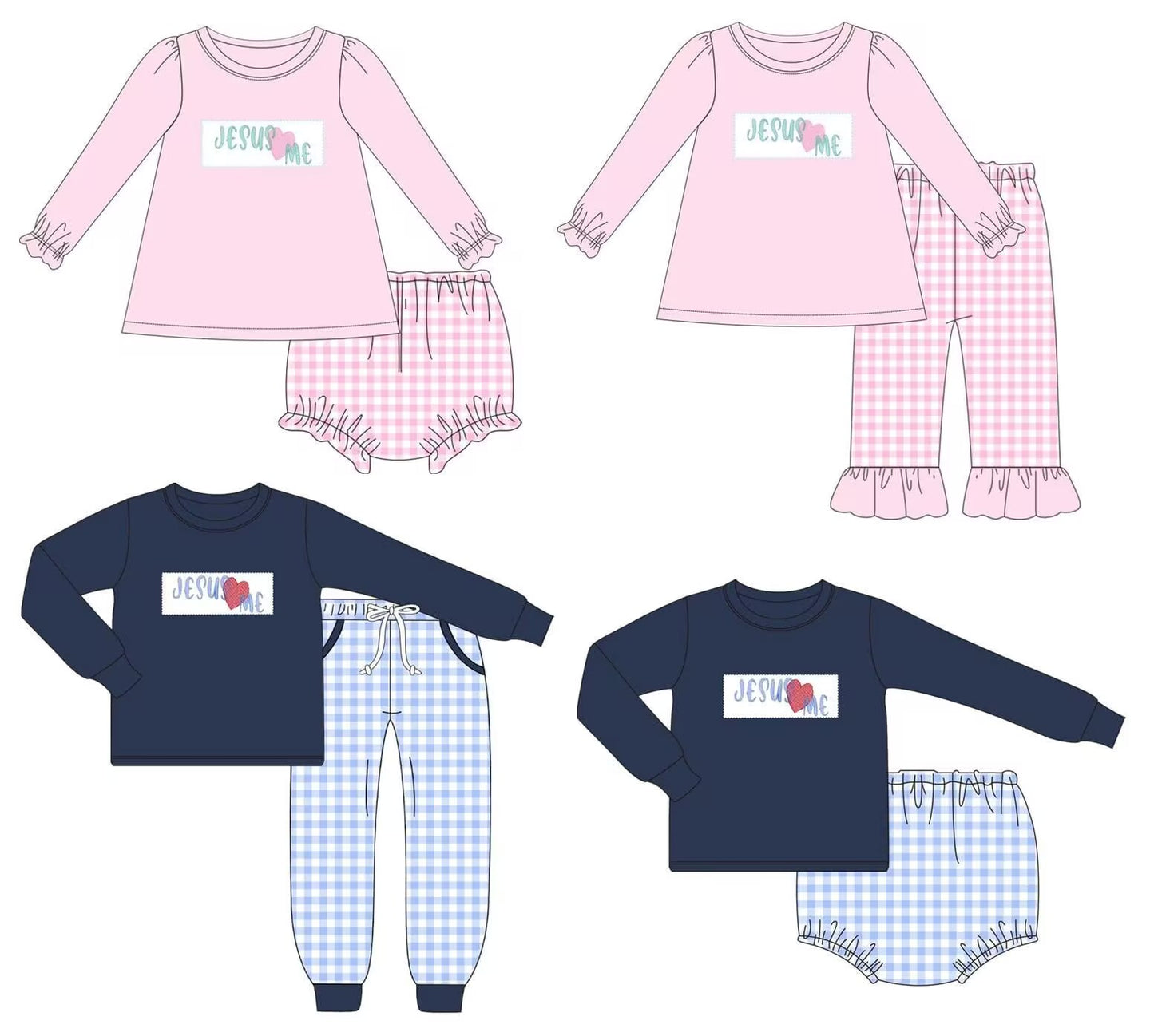 Custom moq 5 each style eta 6-7weeks baby boy clothes love long sleeve pants set 2 and brief sets 2-25.9.4