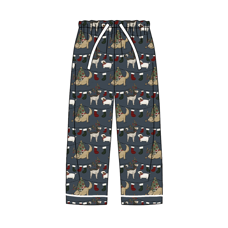 Custom moq 5 each style eta 6-7weeks baby girl clothes Christmas long sleeve pants set 2 and rompers 2 and adult pants-25.8.5