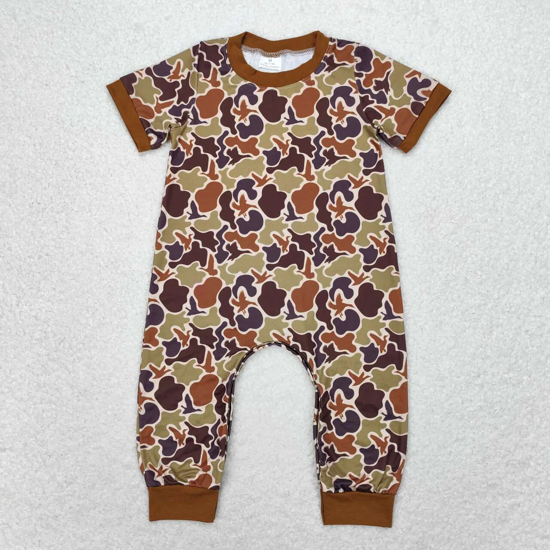 RTS NO MOQ Sibling baby boy girl clothes camouflage hooded long sleeve tops 3 and romper