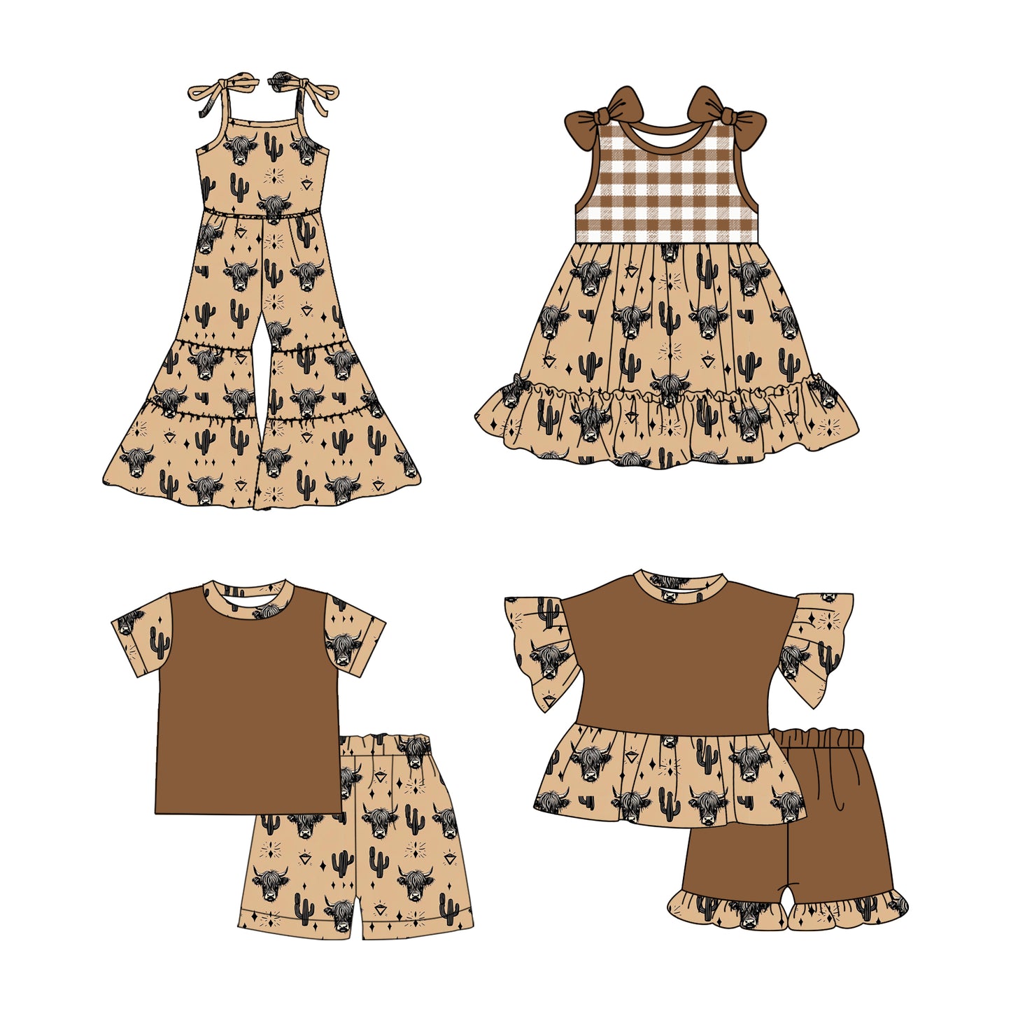 2.24 custom each style moq 5eta 4-6week Sibling Sister baby girl sets and dress and jumpsuit match family design