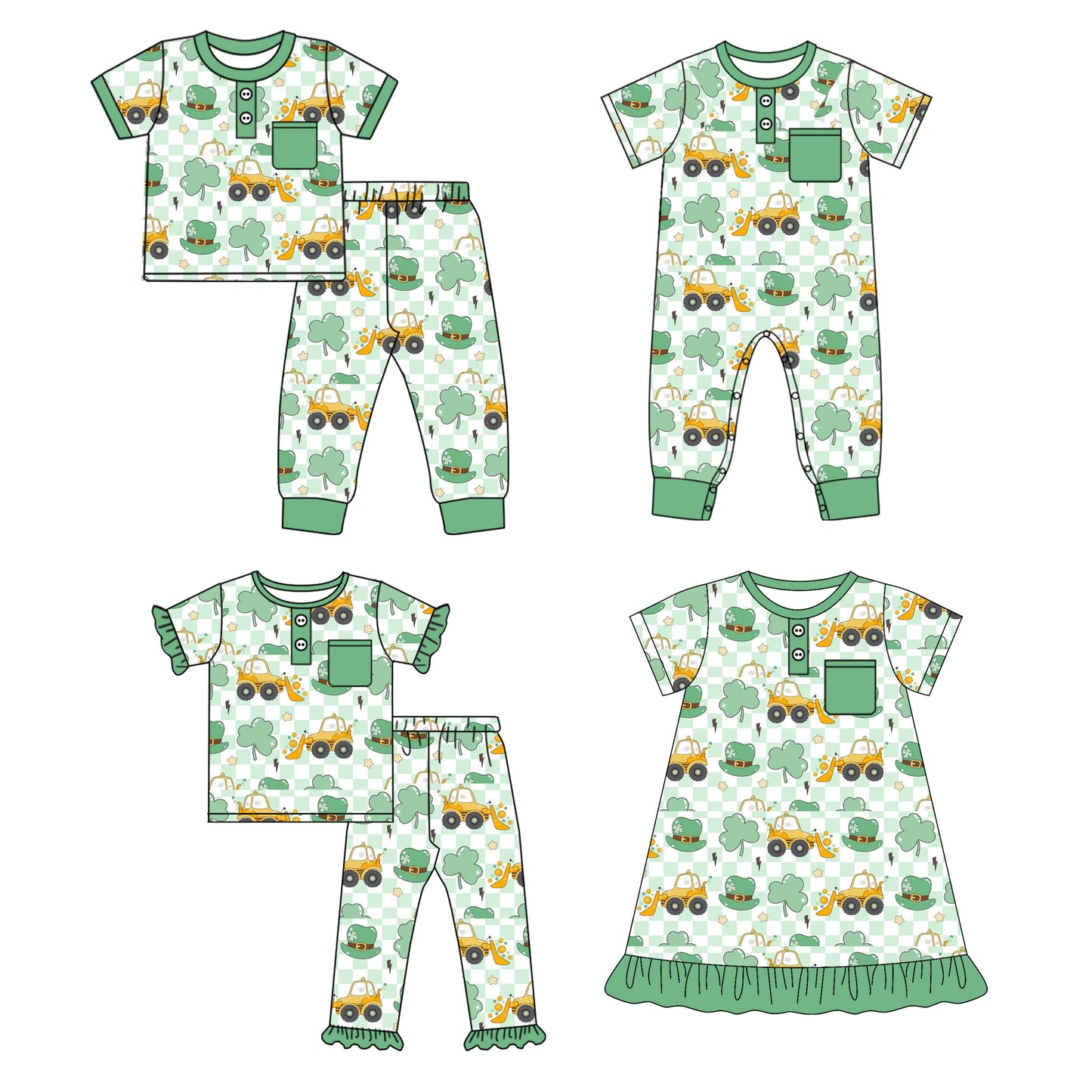 25.9.25 custom each style moq 8 eta 6-8week Sibling Sister baby short sleeve pants sets 2 and romper and dress match design