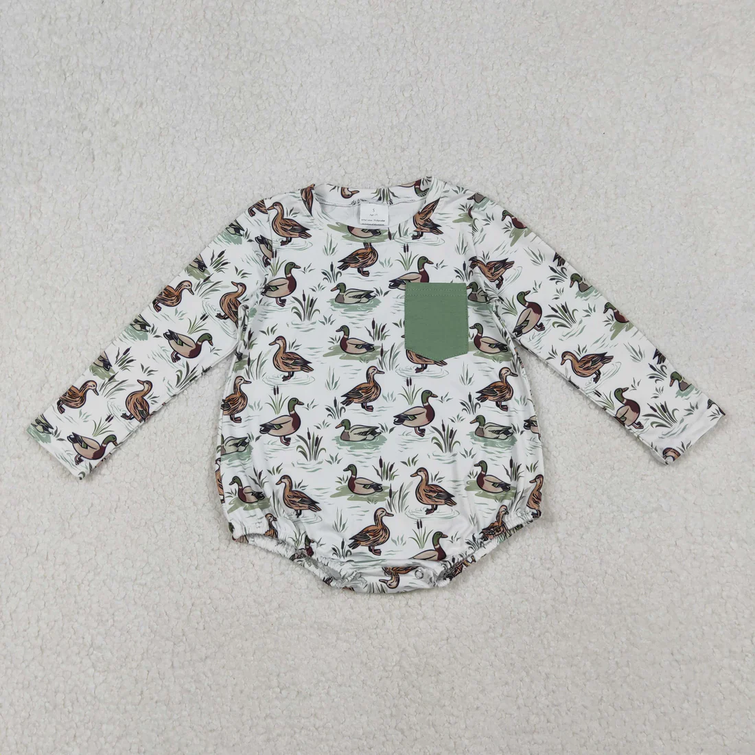 RTS NO MOQ Sibling baby boy clothes camouflage duck long-Sleeve rompers