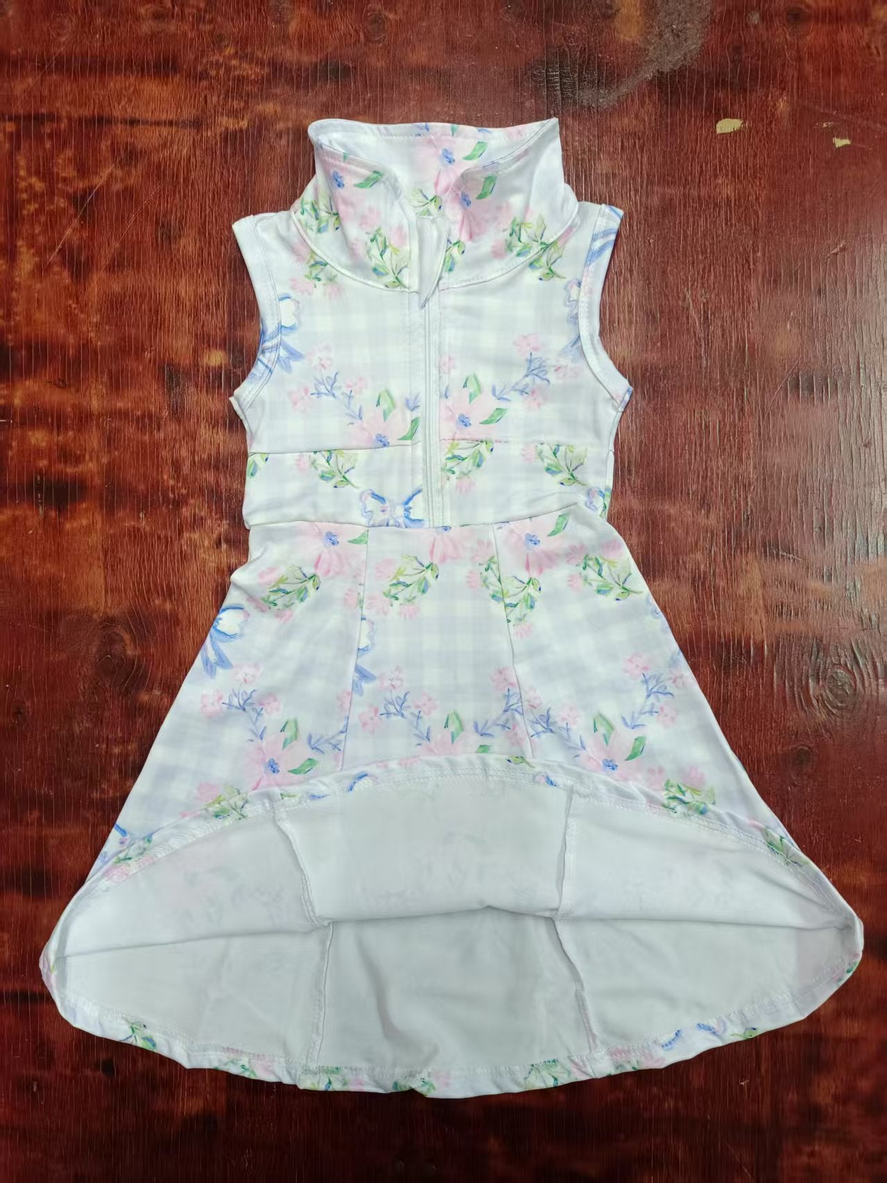 Custom moq 3 eta 6-7weeks baby girl clothes floral sleeveless dress