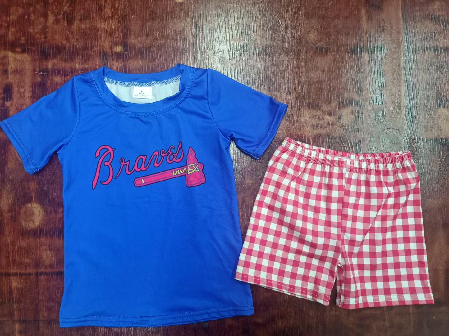 Custom moq 3 eta 6-7weeks baby boys clothes team dark blue short Sleeve shorts sets