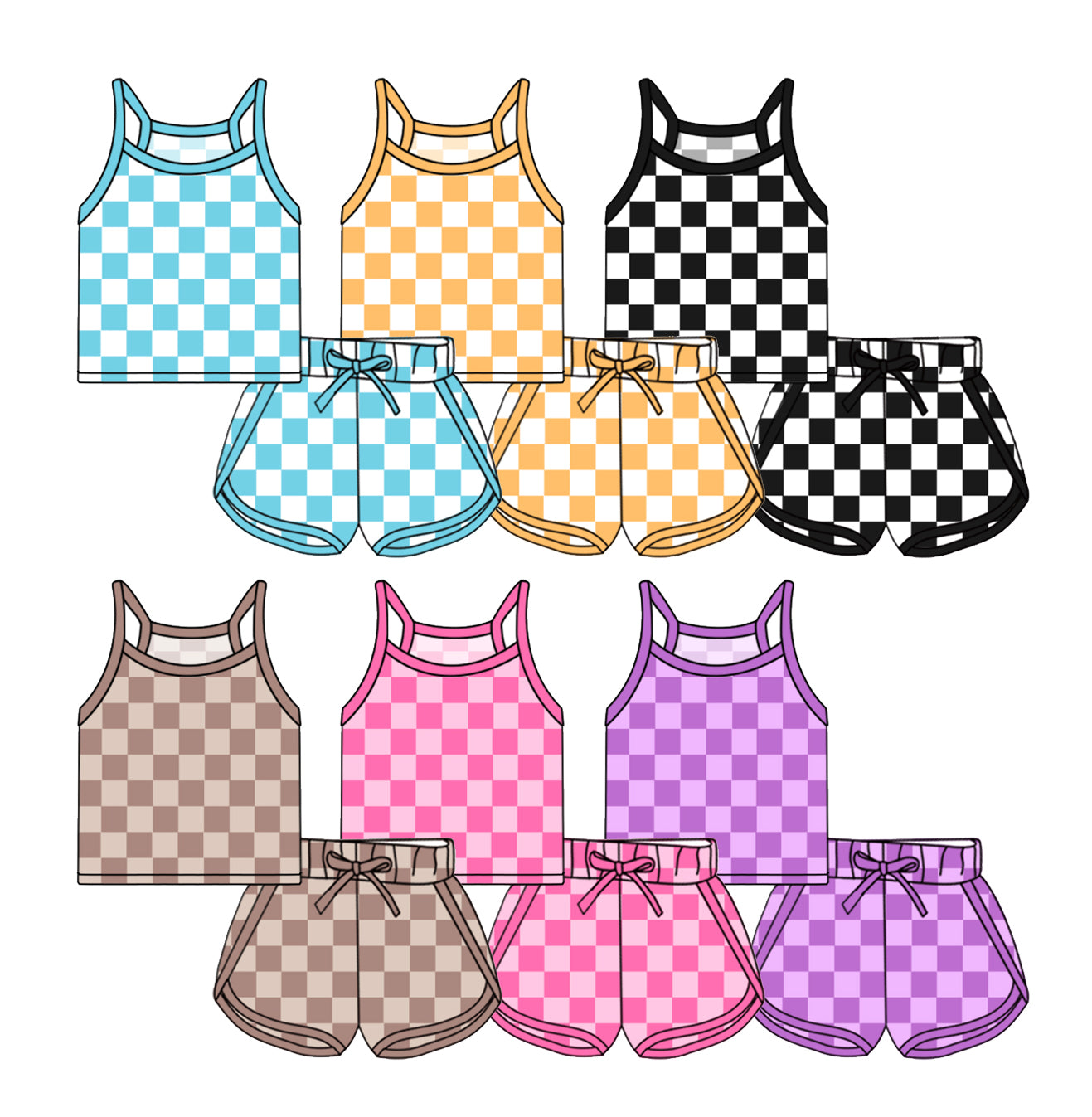 2.28 custom each style moq 5eta 4-6week Sibling Sister baby girl set and set 6 match family design