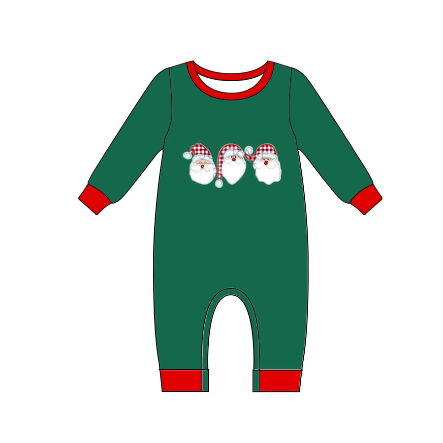 5.23 custom each style moq 5eta 4-5week Sibling Sister Christmas Santa claus girls and boys outfits and baby romper and dress match family design