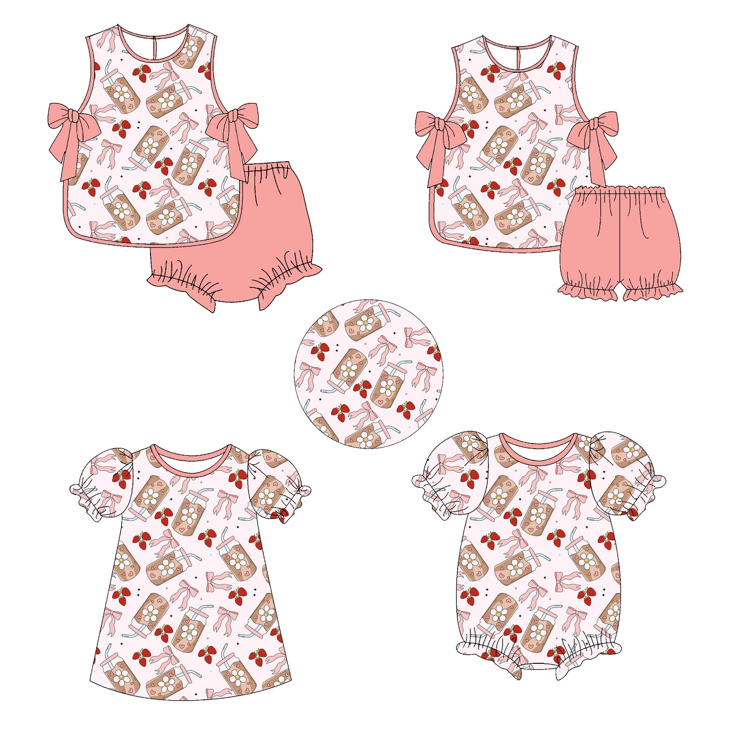 11.11 custom each style moq 5eta 4-6week Sibling Sister bow baby girl short sleeve shorts sets and briefs sets 2 and girls romper and boy romper match design