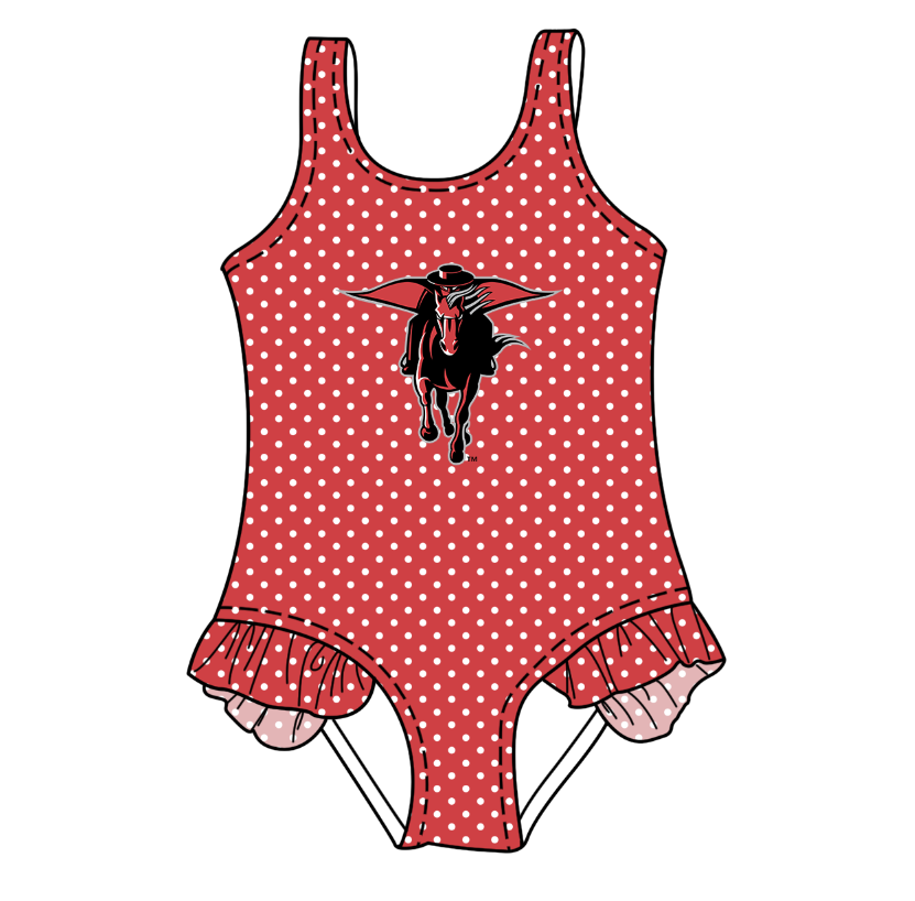 Custom moq 5 mix size milk silk summer teams Red Baby Girl Sleeveless Polka Dot Lace Onesie Swimsuit Cute Summer Beachwear for Little Girls