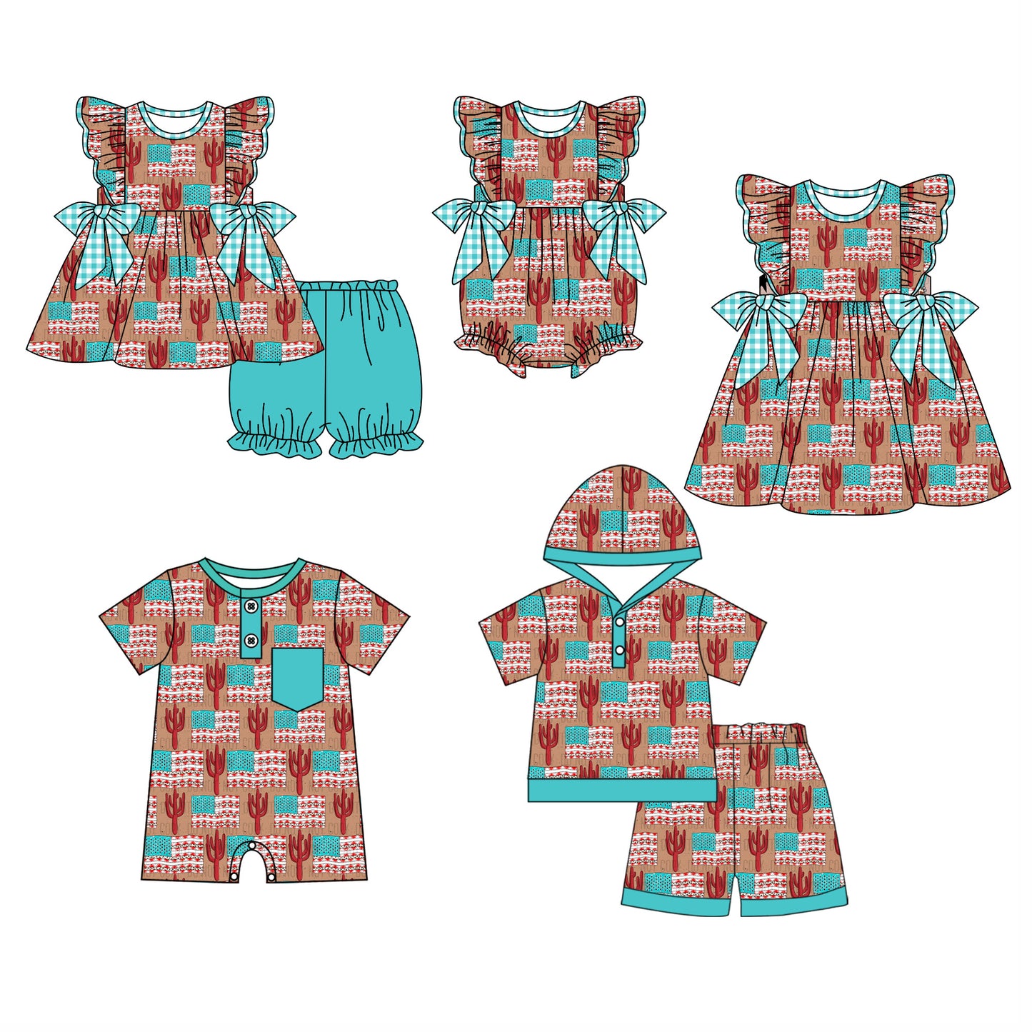 11.29 custom each style moq 5eta 4-6week Sibling Sister 4th of july baby girl short sleeve shorts sets and sets 2 and girls romper and boy romper and dress match design