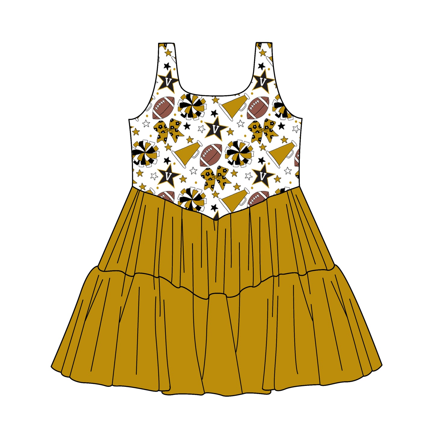 Custom moq 5 mix size milk silk summer teams Baby Girls Sleeveless Dark brownish-yellow Knee-Length Dress Cute Clothing for Little Girls