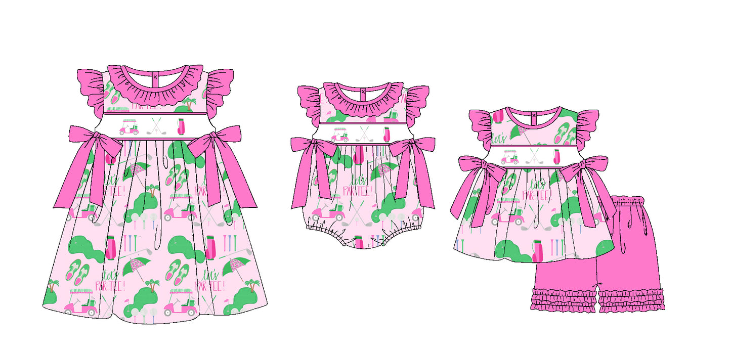 11.19 custom each style moq 5eta 4-6week Sibling Sister baby girl short sleeve shorts sets and dress and rompers match family design