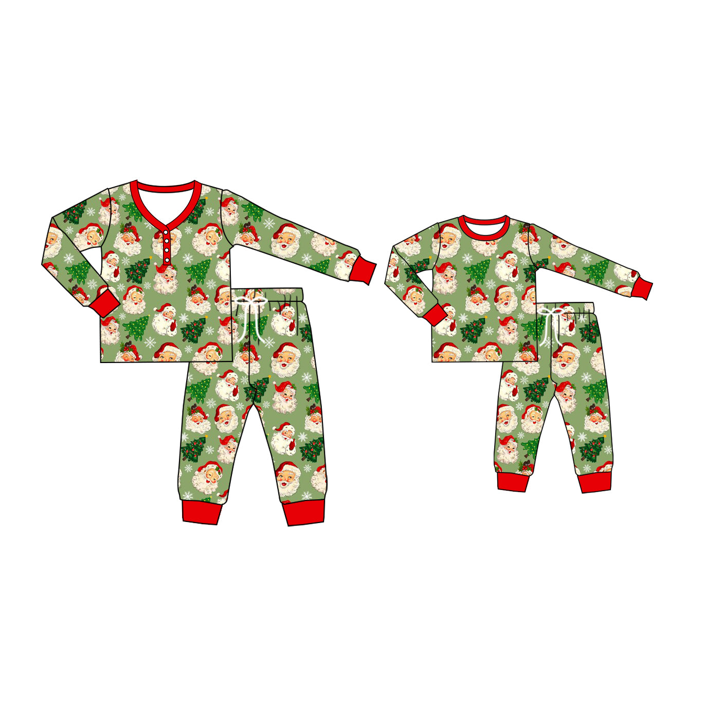 25.5.13 custom each style moq 5eta 4-6week Sibling Sister Christmas long sleeve pants sets and adult sets match design