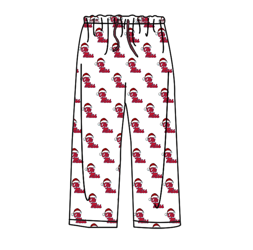 Custom moq 3 eta 6-8weeks Santa hat red team Adult Pajamas