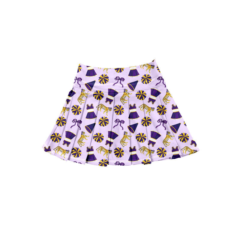 custom moq 5 mix size BYWY0102 Baby Girls Purple Bow Tunic Bummie Sets Team Set Yoga Dress Shorts Skirt