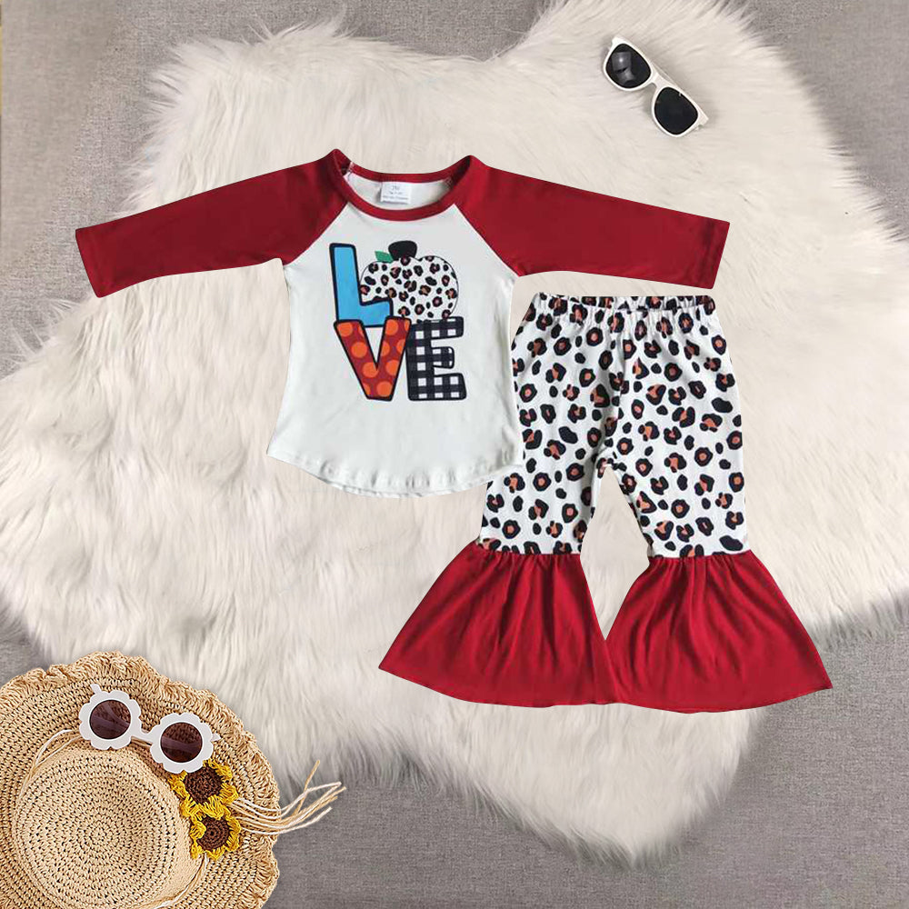 RTS NO MOQ Sibling baby girls clothes halloween long-sleeved trousers suit