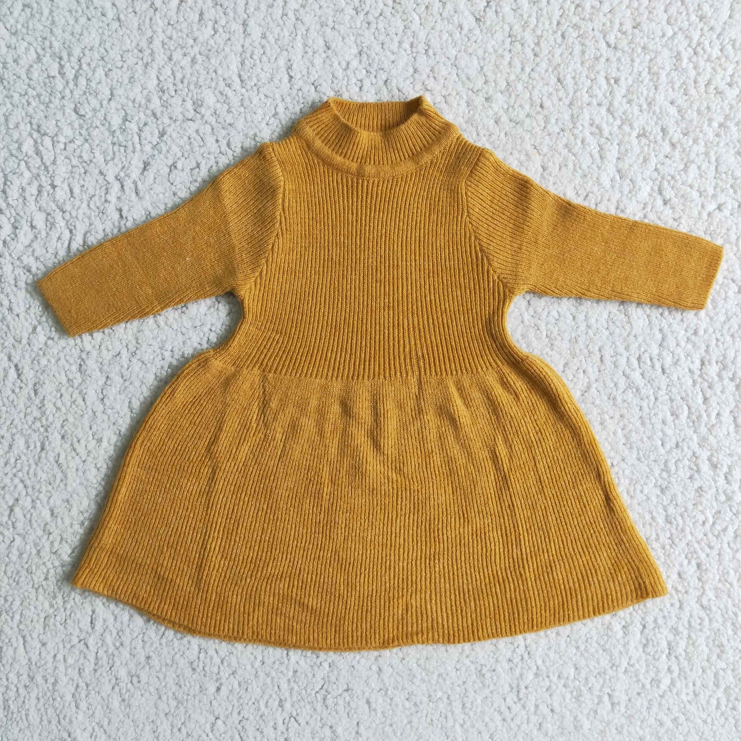 RTS NO MOQ Sibling cotton Baby Girls Solid Color Crew Neck Long Sleeve Knit Sweater