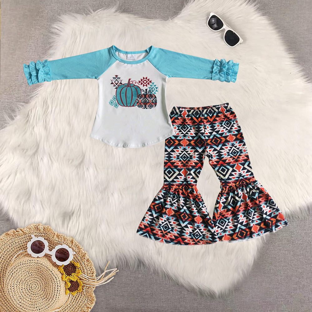 RTS Sibling baby girls clothes halloween long Sleeve pants sets