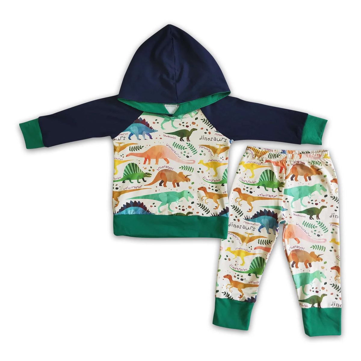 RTS NO MOQ Sibling baby boy clothes hooded long sleeve Clothes Sets