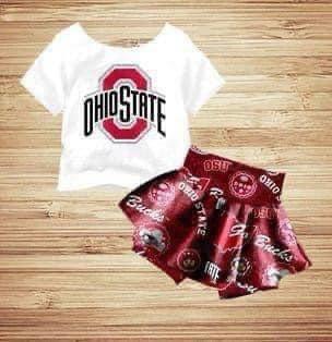 Girls short sleeve top Culottes suit moq 5