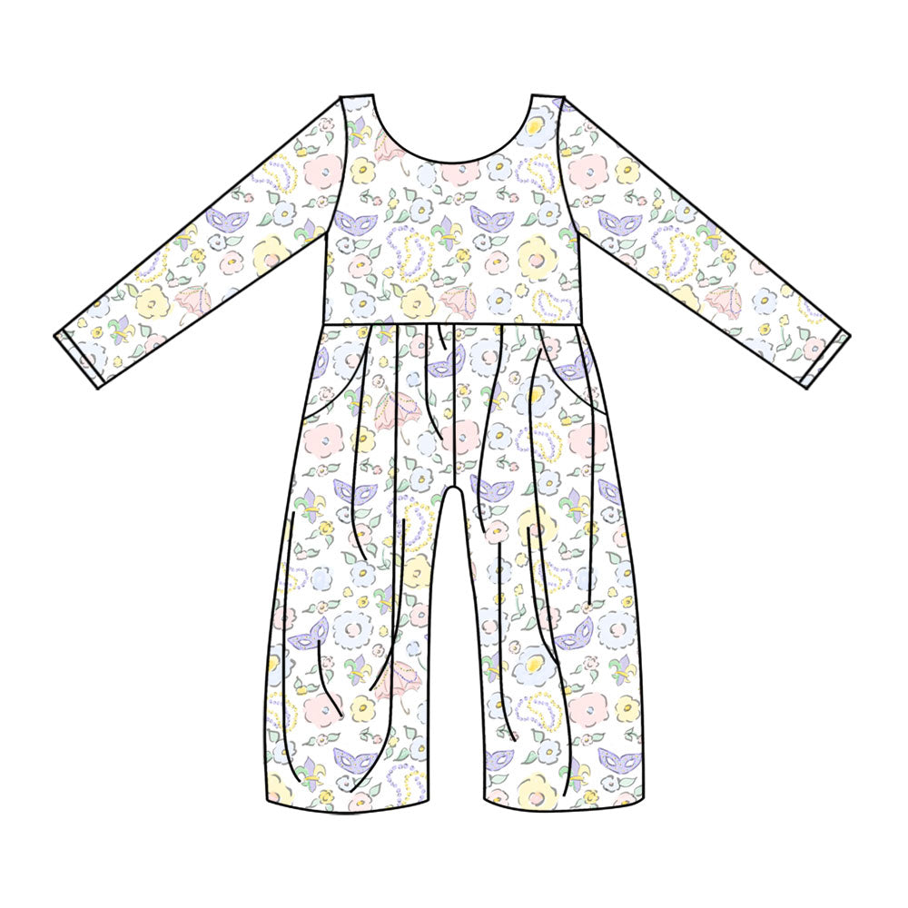 25.10.15 custom each style moq 5 eta 6-8week Sibling Sisters floral bow baby girl long sleeve jumpsuit 2 match family design