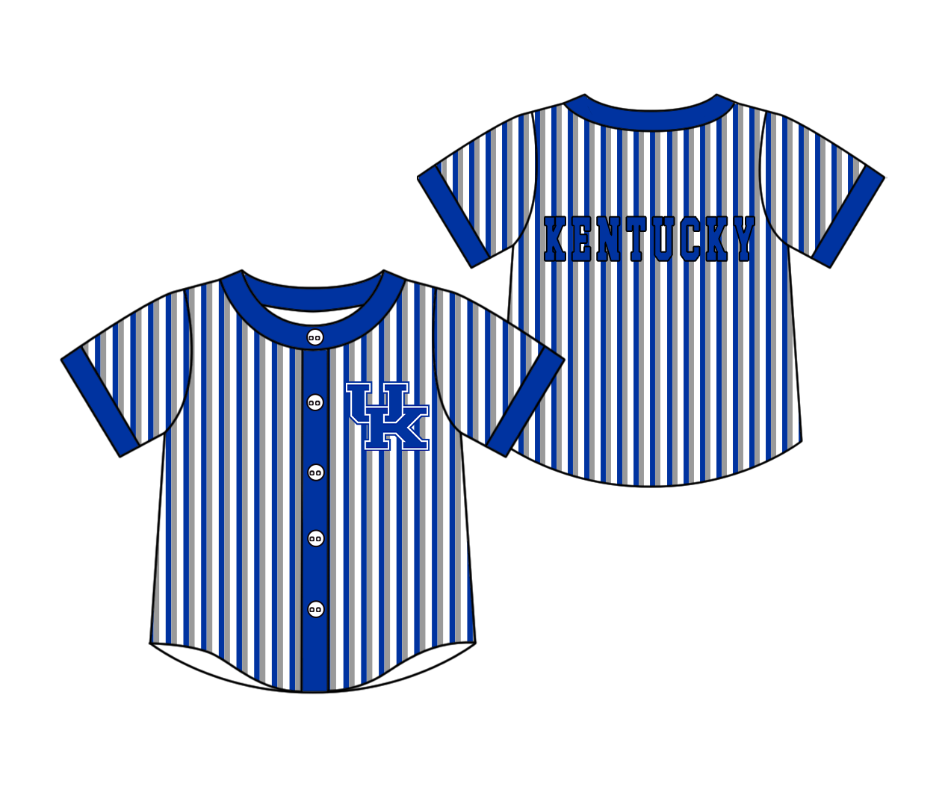Custom moq 5 mix size milk silk summer teams Blue Striped Short-Sleeved Button-Down Shirt for Baby Boy Outfit