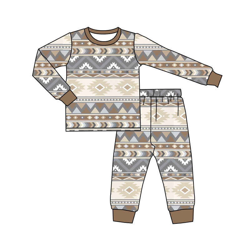 5.22custom each style moq 5eta 4-5week Sibling Sister Indian style print brown boys outfits and baby romper and aldult shorts match family design
