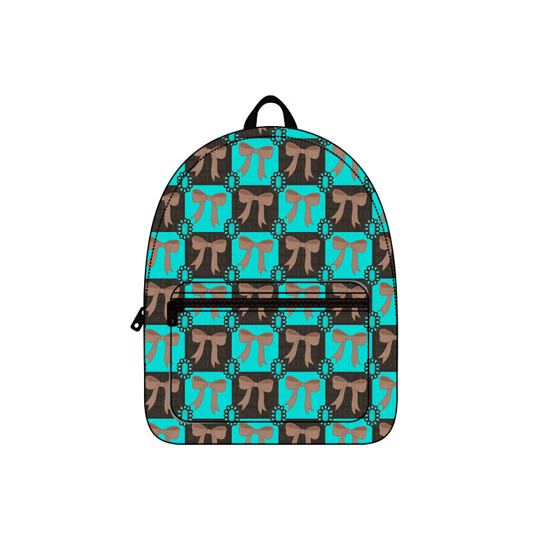 5.16custom each style moq 5eta 4-5week Sibling Sister Bow green and black plaid print boys outfits and baby romper and backpack match family design