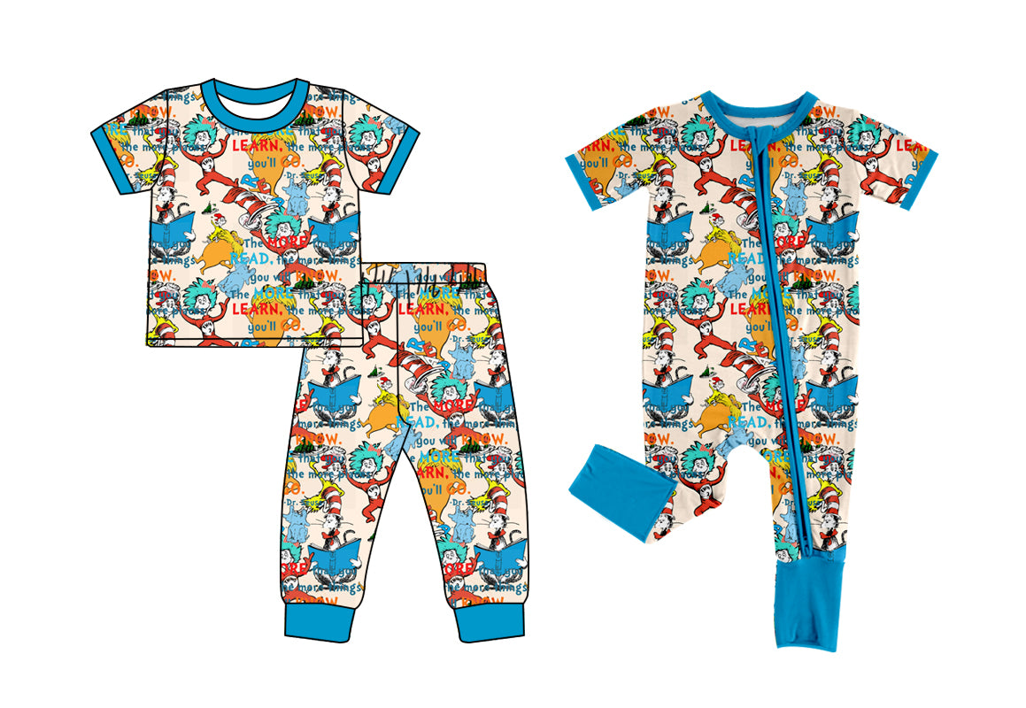 12.2 custom each style moq 5eta 4-6week Sibling Sister dr seuss baby girls short sleeve sets and rompers match design
