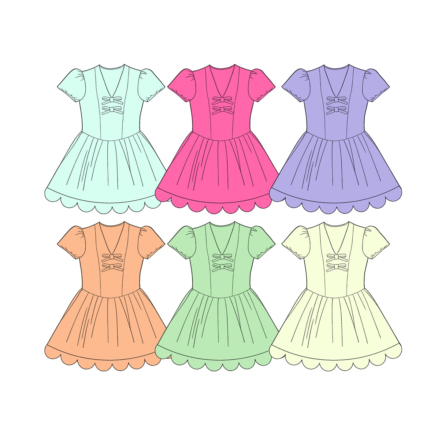 3.21 Custom moq 5 mix size Sibling Baby Girl's Short Sleeve Dress Cute Clothing for Infants