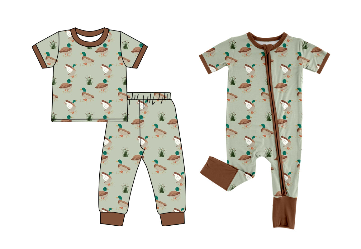 12.12 custom each style moq 5eta 4-6week Sibling Sister duck baby girl sets and dress and rompers match family design