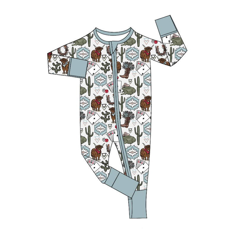 10.15 custom each style moq 5eta 4-6week Sibling boot catcus baby boys sets and rompers match family design